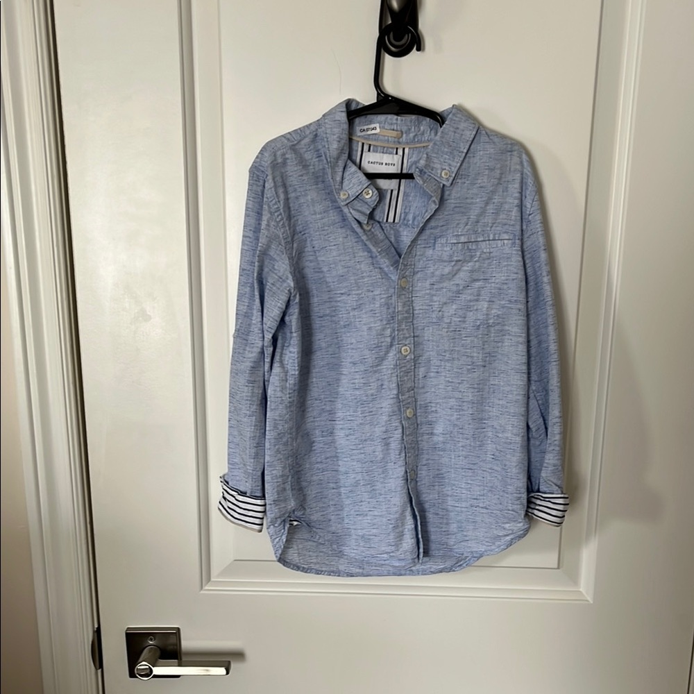 Boys' Blue Button-Up Shirt